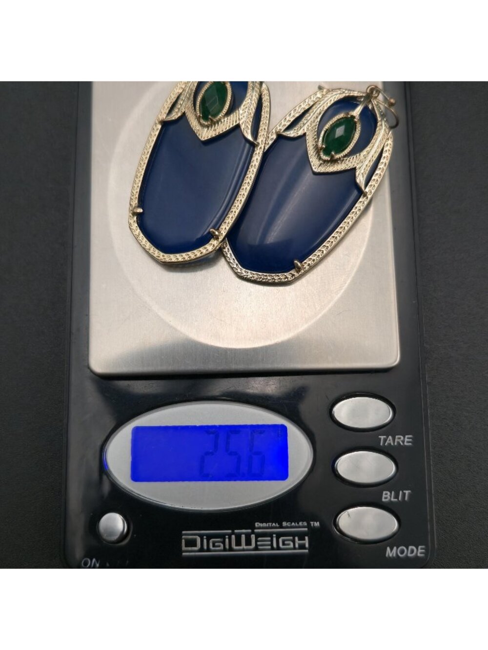 Vintage Kendra Scott Darby Two-Stone Earrings B1205 - Picture 5 of 5
